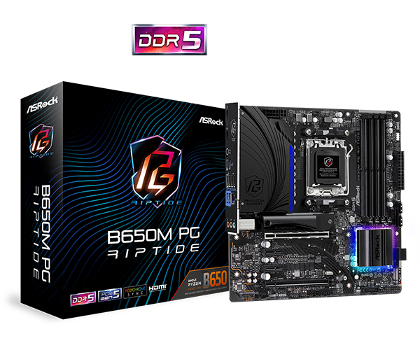 ASRock B650M PG Riptide AMD Socket AM5 Motherboard