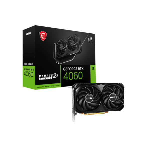 MSI GeForce RTX 4060 VENTUS 2X 8G OC BLACK Graphic Card