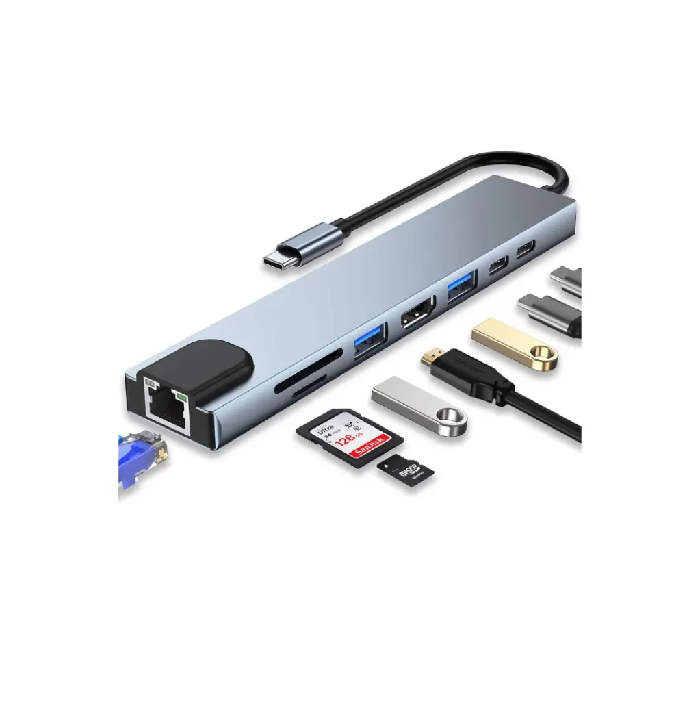 USB C to 8 IN 1 Hub Adapter