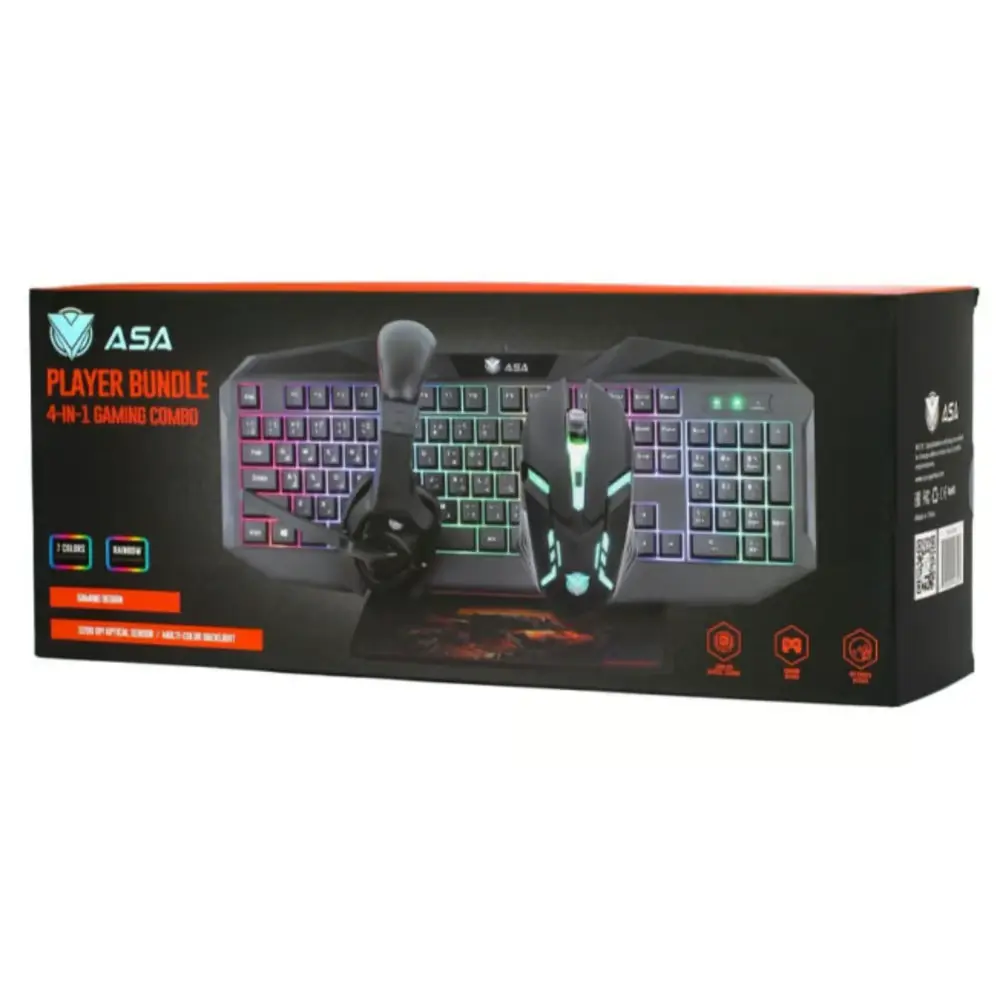 ASA Bundel Keyboard & Mouse & Headset & Pad