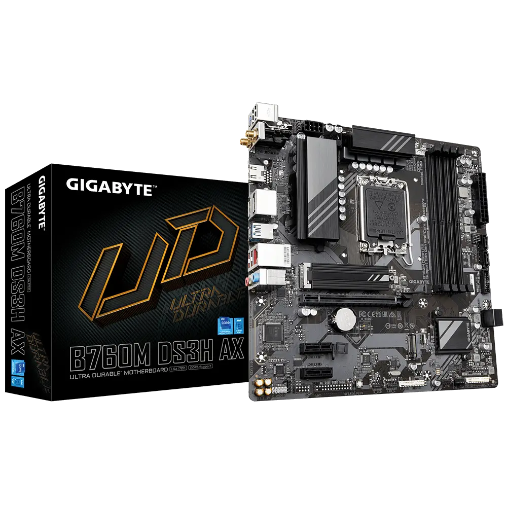  Gigabyte B760M DS3H AX WiFi DDR5 Mtherboard