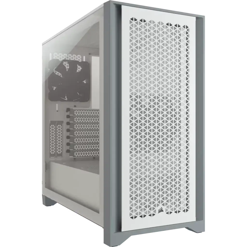  صندوق كمبيوتر العاب ابيض iCUE 4000D RGB AIRFLOW Mid-Tower 