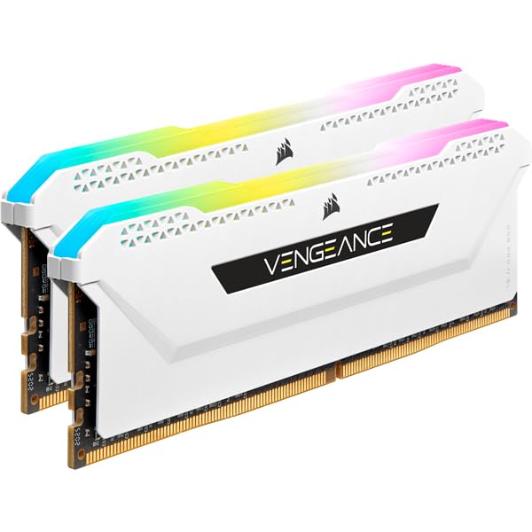 CORSAIR VENGEANCE RGB PRO SL 16GB (2x8GB) DDR4 DRAM 3200MHz C16 – White