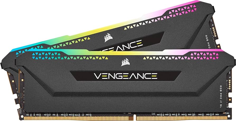 Corsair Vengeance RGB Pro SL RAM 32GB (2x16GB) DDR4 3200 C16-Black