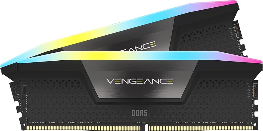CORSAIR VENGEANCE RGB DDR5 32GB (2x16GB) DRAM 5200MHz C40 Memory Kit — Black