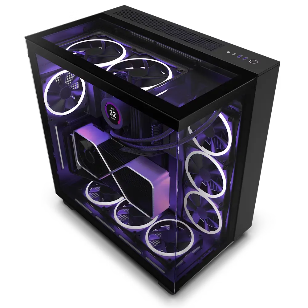 NZXT H9 Elite Case with RGB Fans Black