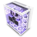  صندوق ان زي اكس تي ابيض H9 Elite Case with RGB Fans 