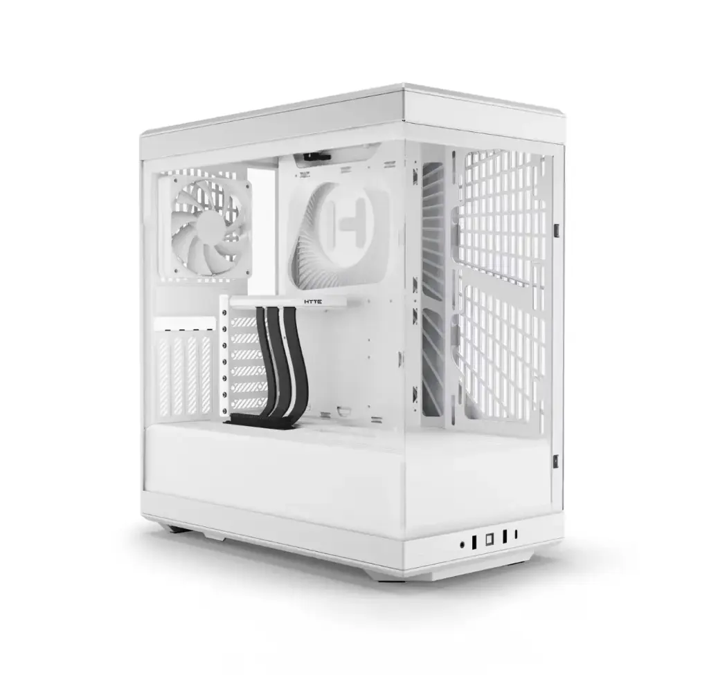 صندوق كمبيوتر العاب ابيض ثلجي  HYTE Y40 Mid Tower 