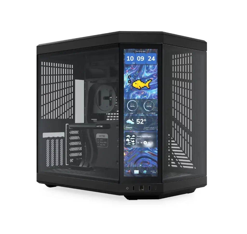  صندوق كمبيوتر العاب اسود HYTE Y70 Touch Infinite ATX Dual Chamber Mid Tower 