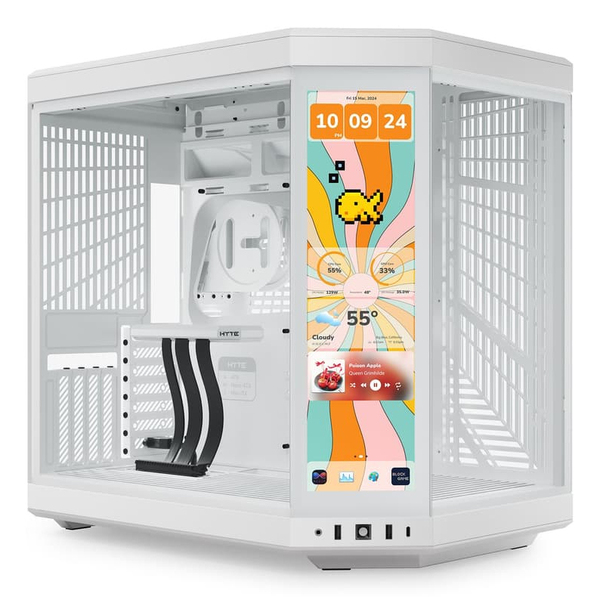 صندوق كمبيوتر العاب أبيض ثلجي  HYTE Y70 touch infinite ATX Modern Aesthetic 