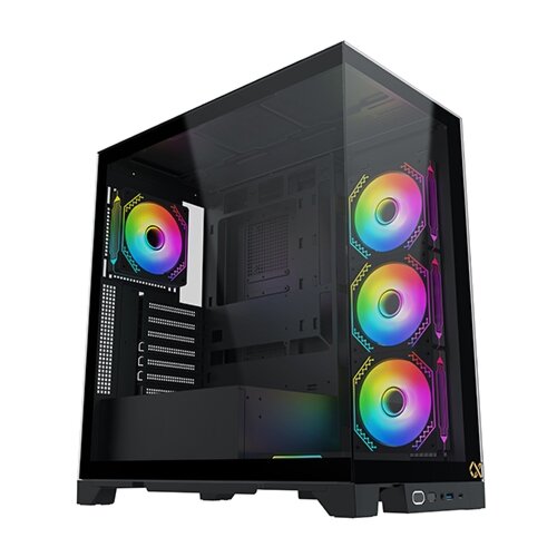 Xigmatek Endorphin Ultra Black With 5 ARGB Fans Mid-Tower Case