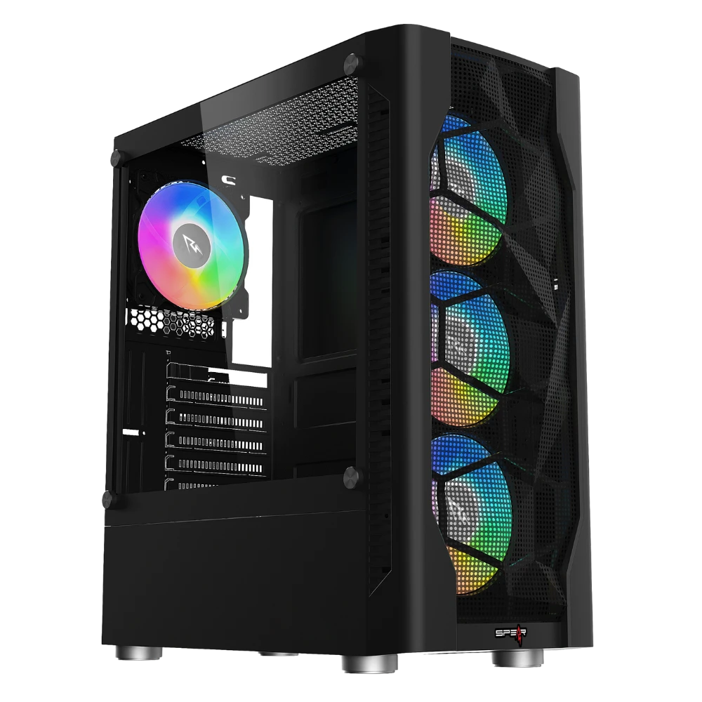 صندوق كمبيوتر العاب هاي اند  PRESUS ATX 4 ARGB Fan 