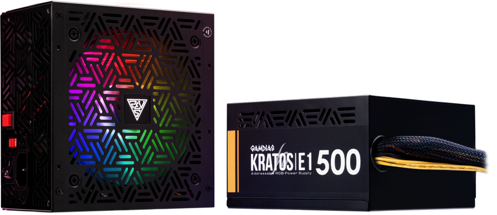 Gamdias Kratos E1-500 500W ARGB Power Supply