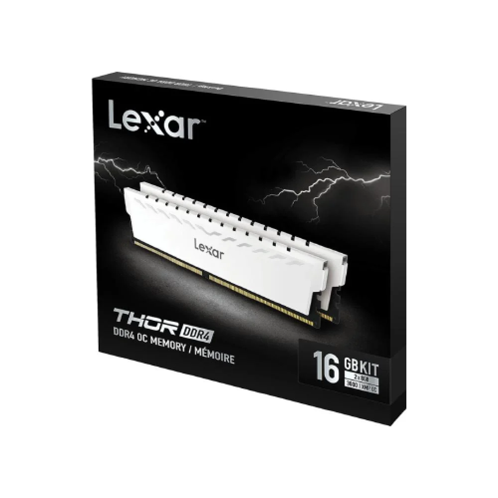 ذاكرة عشوائية Lexar THOR DDR4 16GB (2x8) 3600MHz ابيض