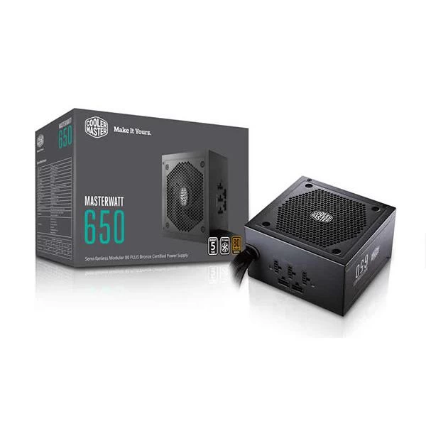 Cooler Master MasterWatt 650W Semi-Modular 80 Plus Bronze Power Supply
