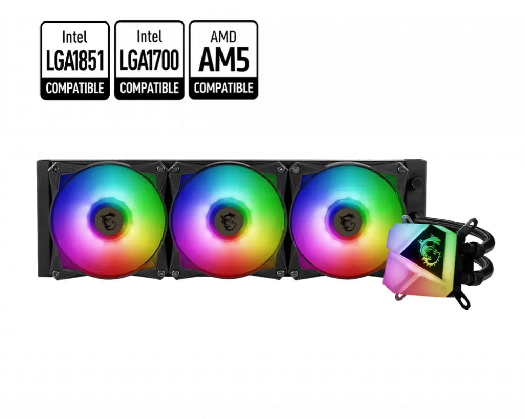  MSI MAG Coreliquid C360 ARGB AIO Liquid Cooler Black
