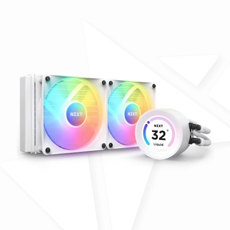 NZXT Elite 240mm RGB AIO Display 60 Hz White