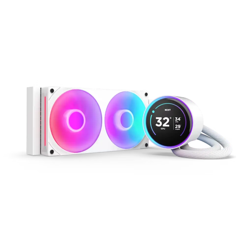 NZXT Elite 240mm RGB AIO Display 60 Hz White