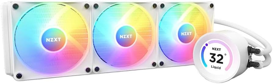NZXT Elite 360mm RGB AIO Display 60 Hz White