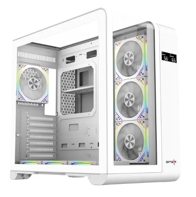   صندوق كمبيوتر اسبير ابيض Gaming MEER PRO ATX 7 ARGB Fan Case 