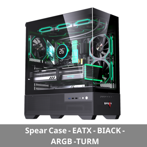 كيس اسبير ابيض 6مراوح  Spear Case EATX WHITE ARGB TURM