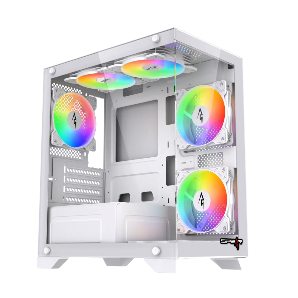 Spear SUSHI 345 M-ATX 4 ARGB Fans Glass WHITE