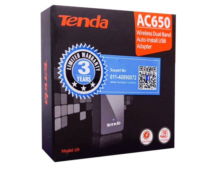 Tenda AC650 Wireless Dual Band Auto-Install USB Adapter