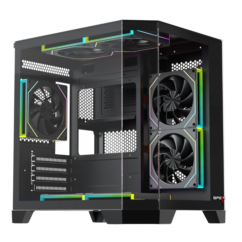  DOST 60 ECO صندوق كمبيوتر اسود اسبير