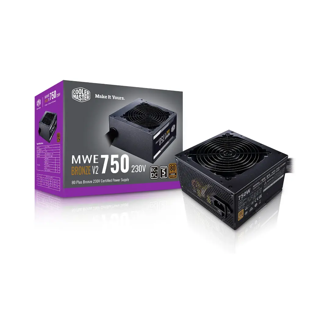  باور سبلاي برونز MWE 750 V2 230v, 80 Plus Bronze, Non-Modular 