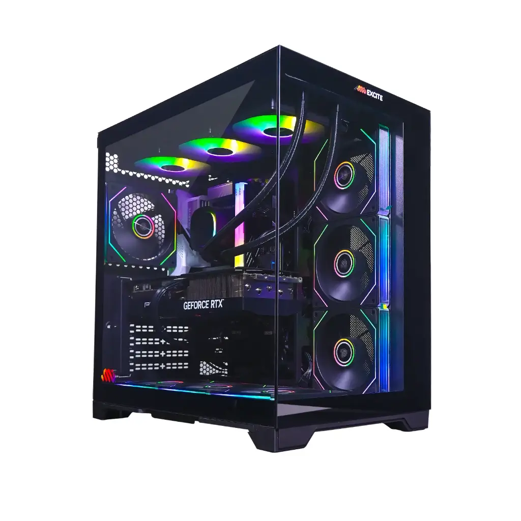 مي اكسايت تجميعة بي سي العاب G7ATX الوحش DDR5 انتل الترا 5 225F كرت شاشة RTX 5070 Ti 