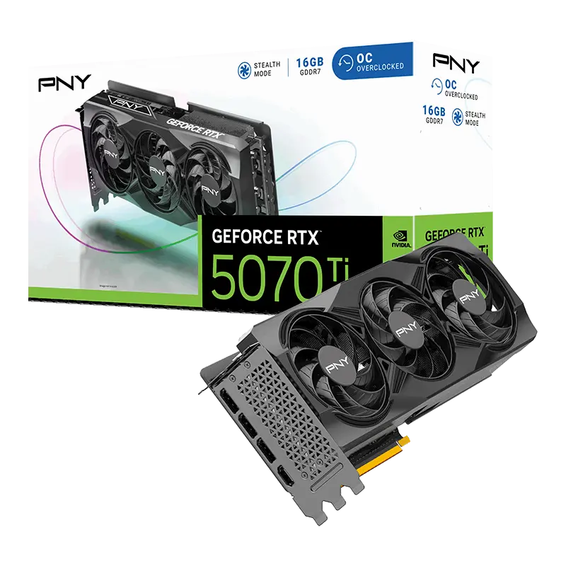 PNY GeForce RTX™ 5070 Ti 16GB OC Triple Fan كرت شاشة