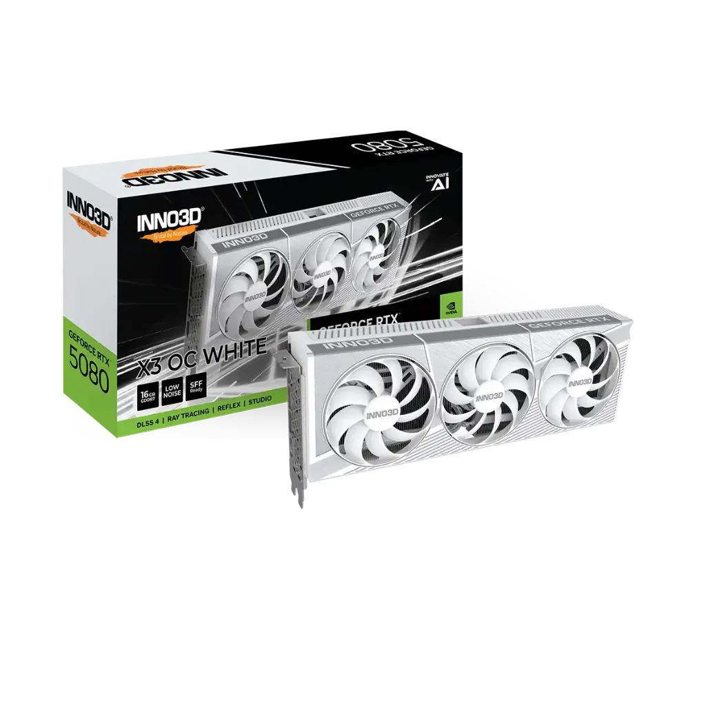 INNO3D GEFORCE RTX 5080 X3 16GB كرت شاشة ابيض