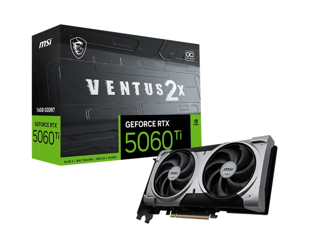 MSI GeForce RTX 5060 Ti 16GB VENTUS 2X OC PLUS كرت شاشة