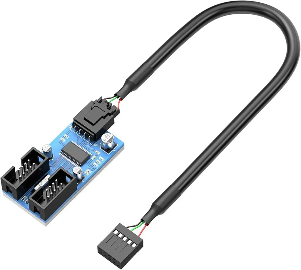 MIXLZ UF-2M USB MALE TO 2*FEMALE motherboard EXTENSION CABLE