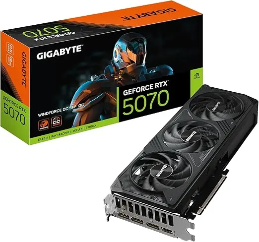 كرت شاشة جيجابايت GeForce RTX 5070 WINDFORCE OC SFF12G