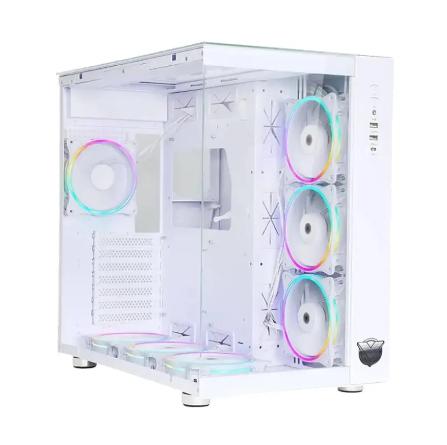 ASA ODYSSEY White with 7 ARGB Fans  Mid-Tower Case OFFEER
