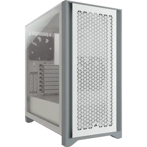  صندوق كمبيوتر العاب ابيض iCUE 4000D RGB AIRFLOW Mid-Tower 