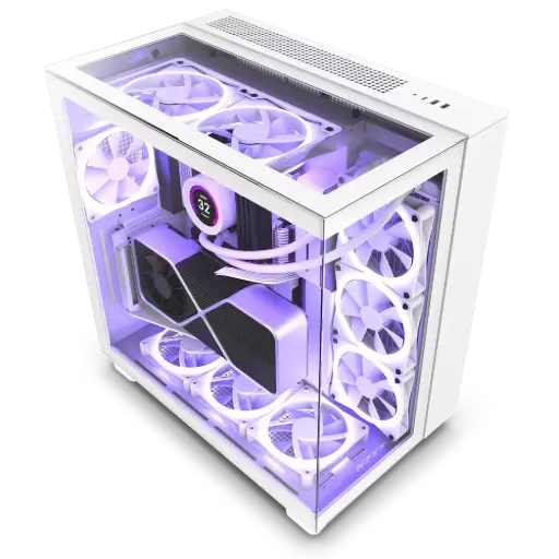 NZXT H9 Elite Case with RGB Fans White