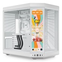 صندوق كمبيوتر العاب أبيض ثلجي  HYTE Y70 touch infinite ATX Modern Aesthetic Case Snow White
