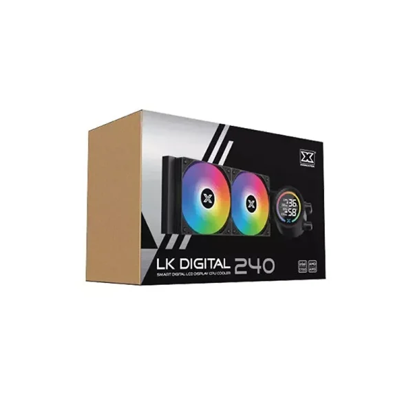 مبرد معالج مائي Xigmatek LK 240 DIGITAL ARGB AIO LCD اسود