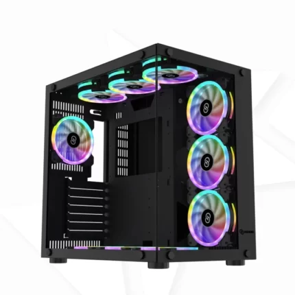 High End Gaming COVID 55 PLUS ATX 7 ARGB Fan White Case