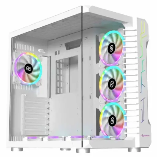 High End Gaming COVID 55 PLUS ATX 7 ARGB Fan White Case
