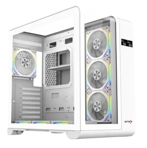   صندوق كمبيوتر اسبير ابيض Gaming MEER PRO ATX 7 ARGB Fan Case 