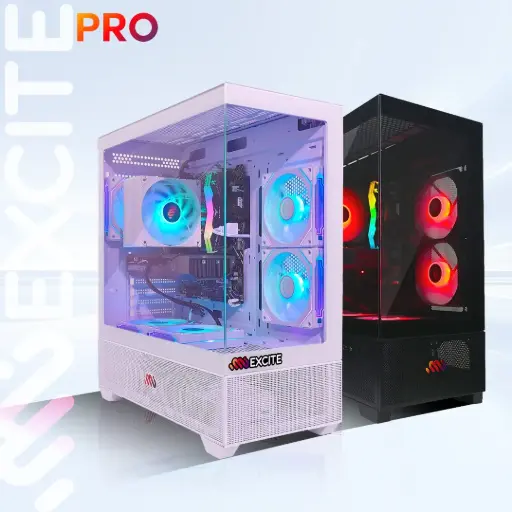 جهاز كمبيوتر مكتبي للألعاب الغيمينغ، هيكل جاهز، G6MATX PRO، ذاكرة DDR5 | معالج Intel Core i5-14400F | بطاقة رسومات RTX 5060 Ti
