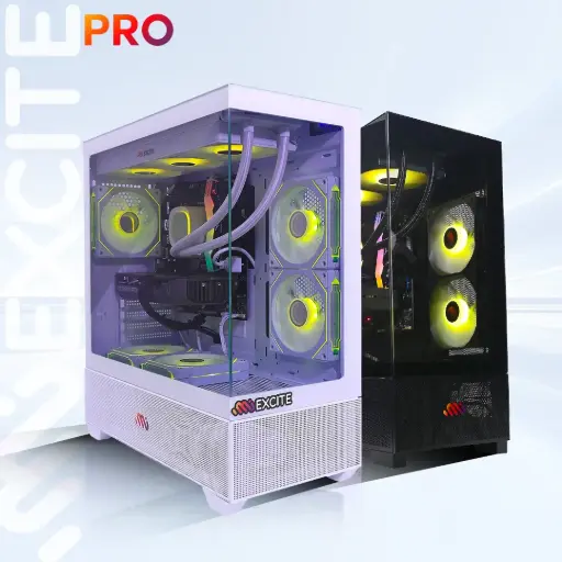 مي اكسايت تجميعة بي سي العاب G6MATX احترافية DDR5 انتل كور i7 14700F كرت شاشة RTX 5060