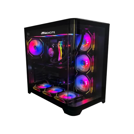 مي اكسايت تجميعة بي سي العاب G7ATX الوحش DDR5 رايزن 7 7800X3D كرت شاشة RTX 5080 