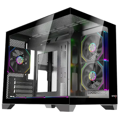 SPEAR Gaming COVID Mini 55 M-ATX Black Case 6xARGB Fan OFFERS
